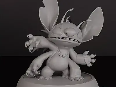 Stitch Four-Armed Power-Up 3D Printable 3D print model