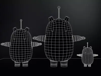 Minirobotic5Pack2 Low-poly 3D model