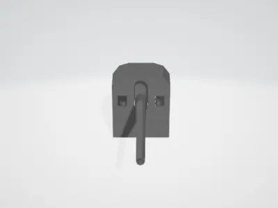 GERMAN NAVAL GUN WW1 and WW2 Low-poly 3D model