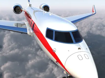 Business Jet Gulfstream G650 Rigged 3D model