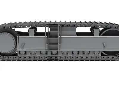 Bulldozer Excavator Track 3D model