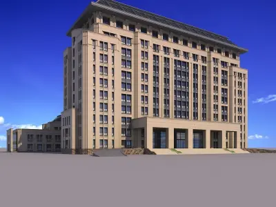 Classical office building 3D model