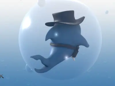 Bloop the CowboyShark 3D model