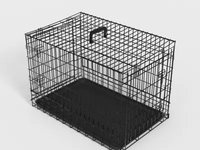 METAL PET ANIMAL CAGE Low-poly 3D model