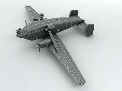 PZL M-28 Skytruck Aircraft Low-poly 3D model
