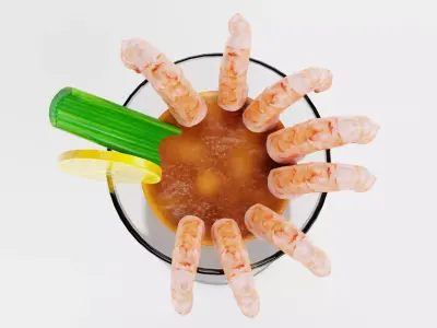 Shrimp Cocktail - Realistic Appetizer Food Scene 3D model