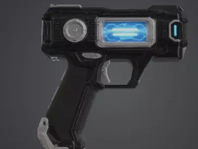 Sci-Fi Energy SMG  Game Ready PBR FBX OBJ GLB Low-poly 3D model