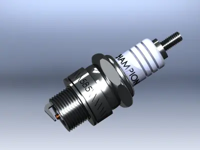 Spark Plug-Realistic Automotive Engine Component 3D Model 3D model