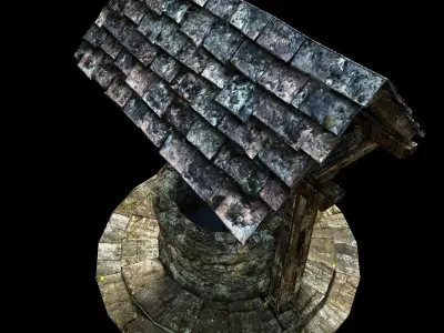 Medieval Water Well Low-poly 3D model