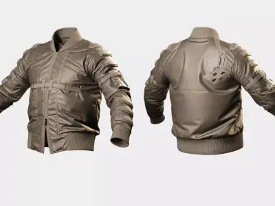 Bomber Jacket - Game Ready Outfit Low-poly 3D model