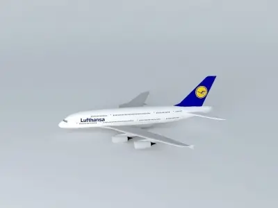 Lufthansa A380 Free 3D model