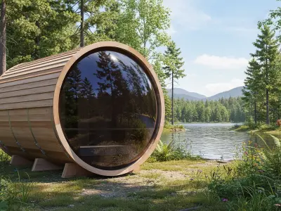 Camping Barrel 3D model