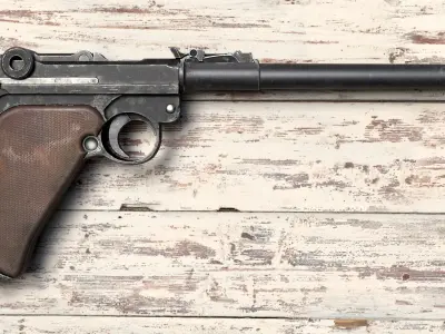 Luger P08 Low-poly 3D model