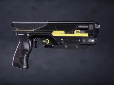 Futuristic Pistol Pack 3 3D model
