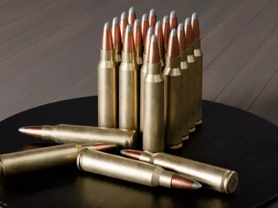 Ammo Pack APX 26  10 Calibers Game Ready PBR Low-poly 3D model
