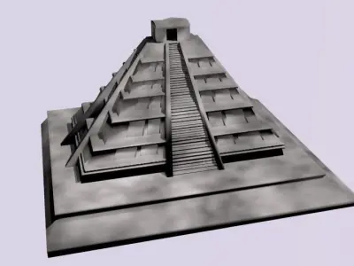 Mayan Pyramid Low-poly 3D model