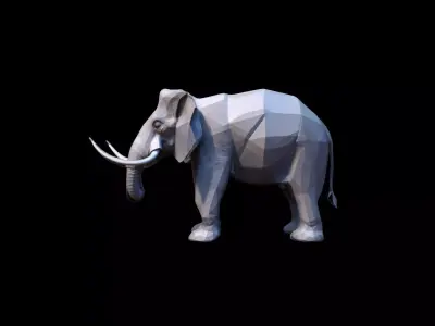  Elephant Largest Land Mamma 3d Render 3D model