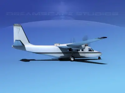 Rockwell Turbo Commander 690 V18 3D model