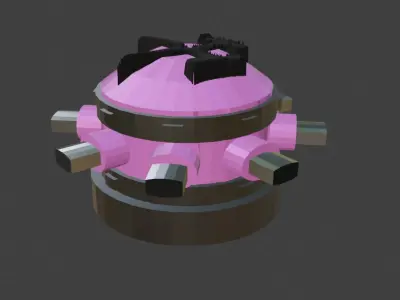 Tack Shooter Low-poly 3D model