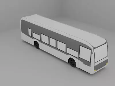 Low Poly Transport Bus 1 Free low-poly 3D model