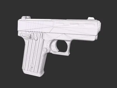 Glock 36 Custom Low-poly 3D model