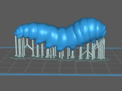 Golden Caterpillar 3D print model