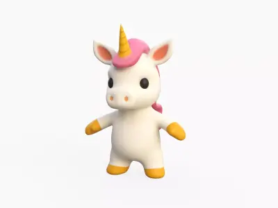 Little animal baby - Unicorn cute - Character015 Low-poly 3D model