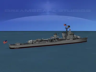 Gearing Class Destroyer DDR-834 USS Turner 3D model