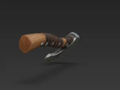 Ancient Viking Axe - Battle weapon with runic engravings 3D model