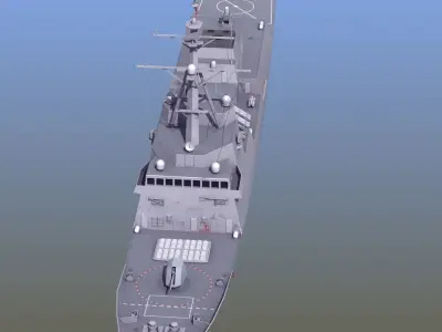 FFG-63 Constellation Class Frigate Low-poly 3D model