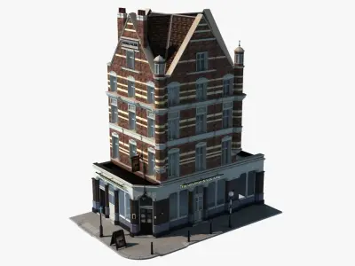 Historic London Corner Building 3D model