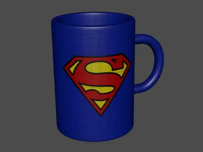 Superman Cup Free 3D model