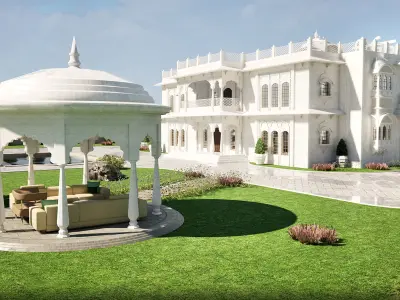 Indian Haweli Exterior Architecture 3D model