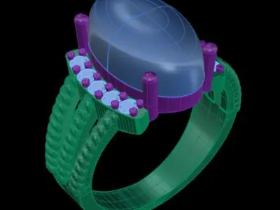 Gold ring 3D print model 26