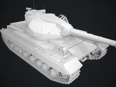 Super Conqueror British Heavy Tank  Low-poly 3D model