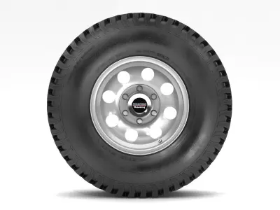 OFF ROAD WHEEL AND TIRE 3D model