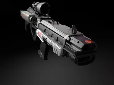 Sniper Flame Weapon Free 3D model