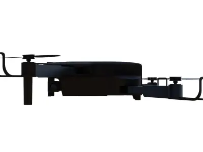 Quadcopter Drone Camera Low-poly 3D model