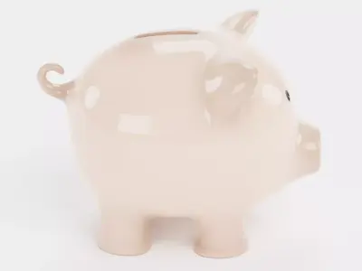 Beige Piggy Bank  3D model