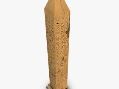 Low poly ancient obelisk Low-poly 3D model