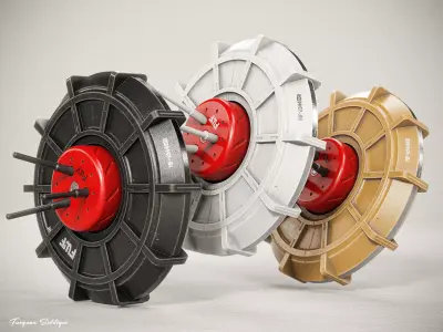 Proximity Land Mine V1 PBR Low-poly 3D model