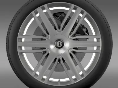 Bentley Continental GTC 2015 wheel 3D model