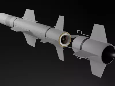 RGM-84 Harpoon Low Poly Game Ready Free low-poly 3D model