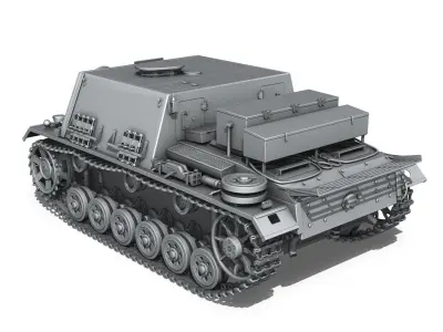 Self-propelled heavy Infantry Gun 15cm StuIG 33B  3D model