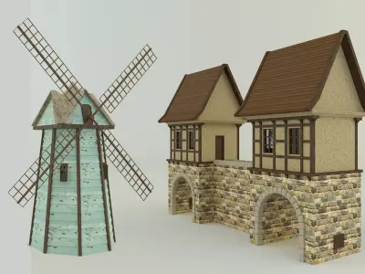 model house 1 medieval castle 3D model