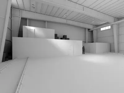 Factory Warehouse 2 Low-poly 3D model