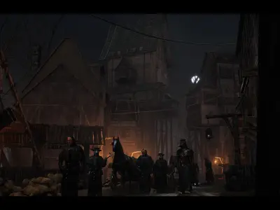 Dark Medieval Environment Megapack Low-poly 3D model