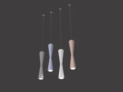 Set Pendant Lights 3D Model 3D model