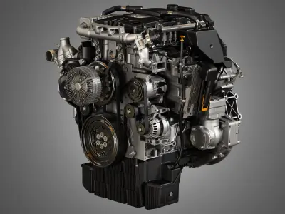  DD5 Medium Duty Truck Engine - 4 Cylinder Diesel Engine 3D model