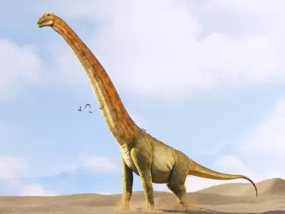 Argentinosaurus low-poly RIG Low-poly 3D model